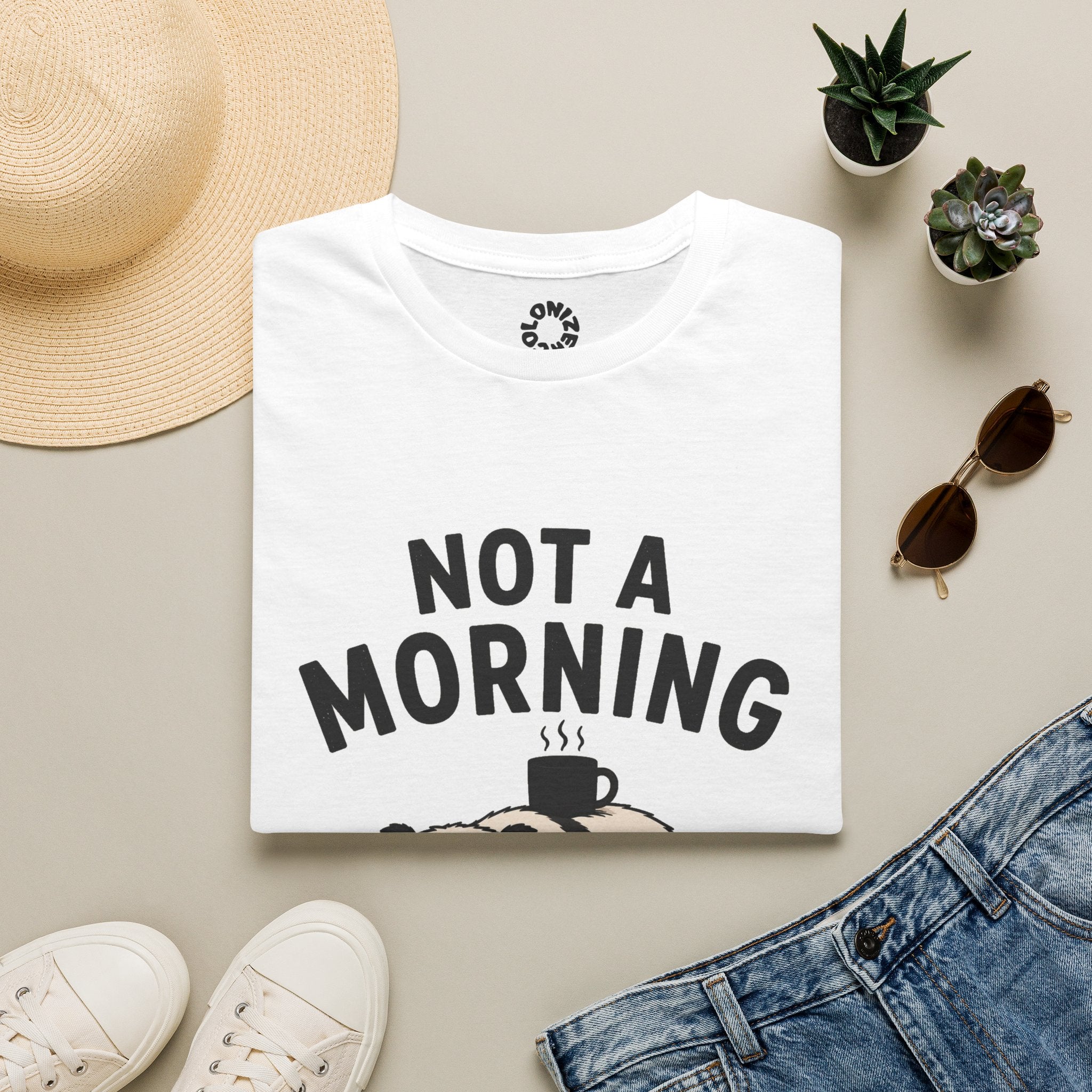 Not A Morning Person Panda T-Shirt — Funny Sleeping Panda Tee