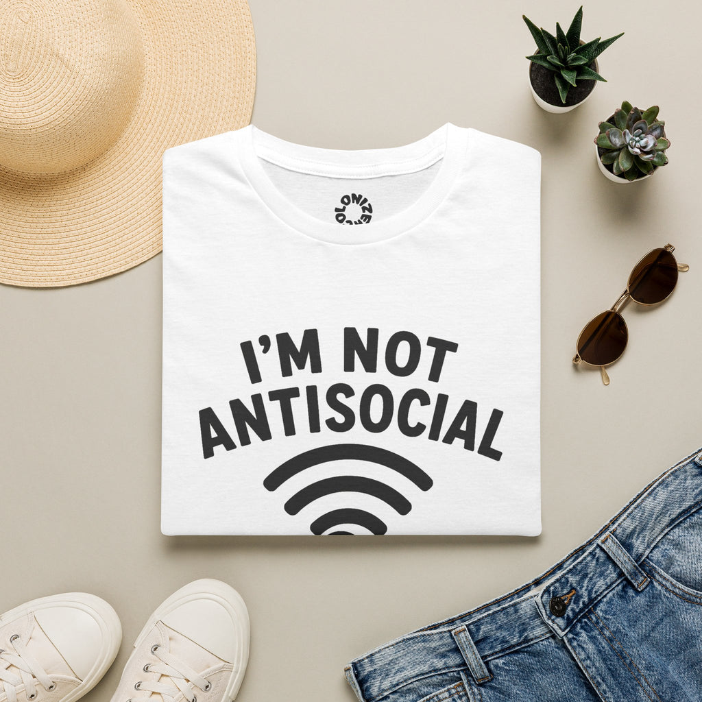 Do Not Disturb Mode T-Shirt — "I'm Not Antisocial, I'm On Do Not Disturb Mode"